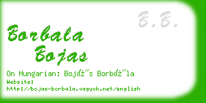 borbala bojas business card